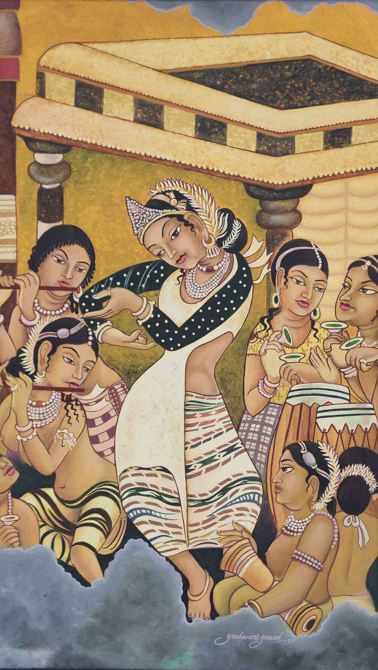 Dancing Girl and Musicians | Ajanta Cave 1