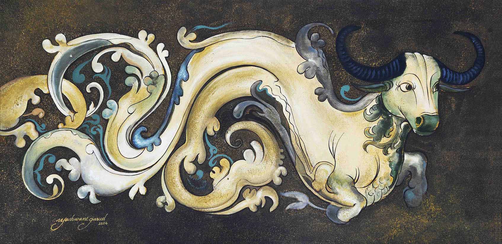 Flying Bull | Ajanta Cave 17