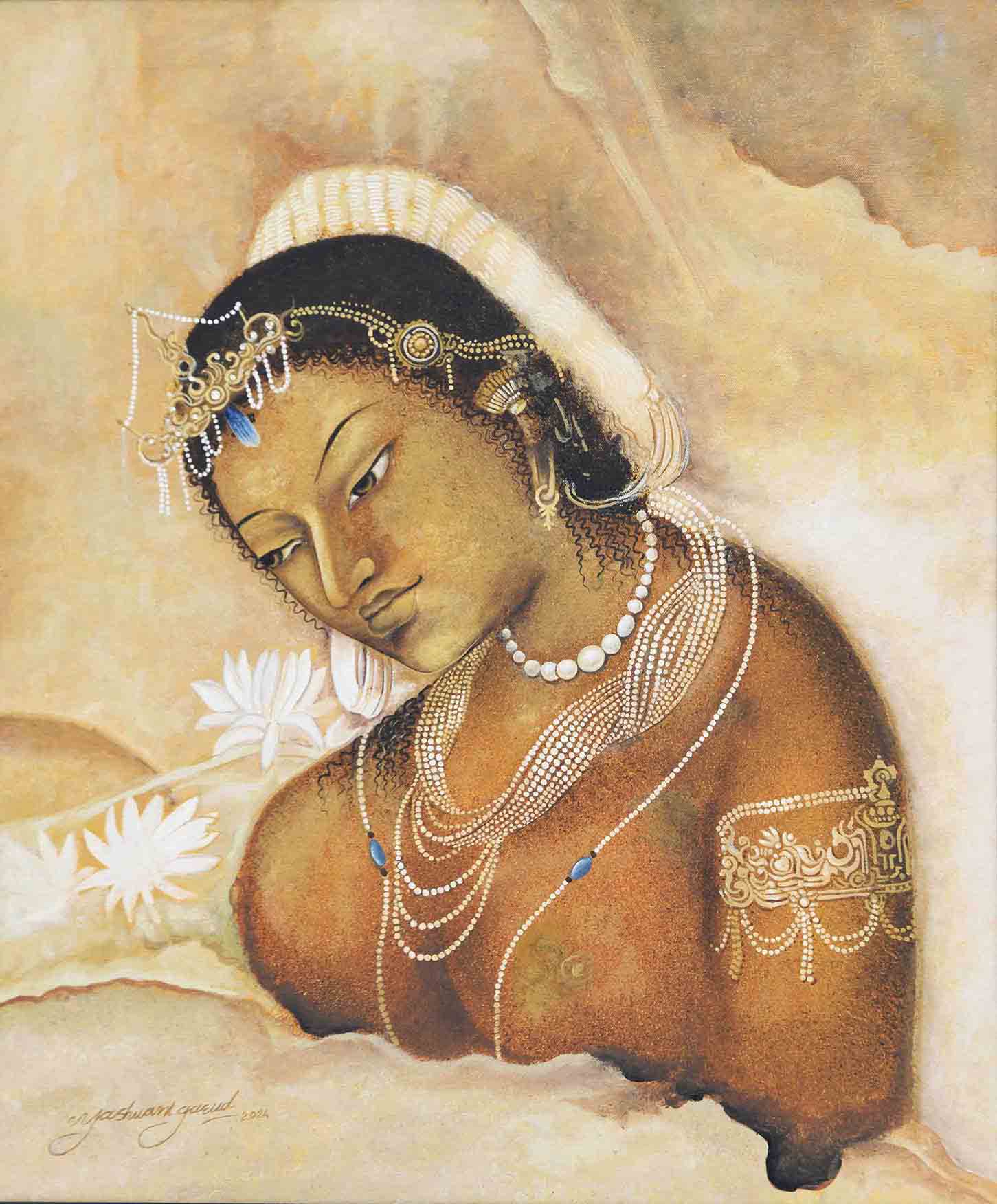 A Princess and Her Servant | Ajanta Cave 1